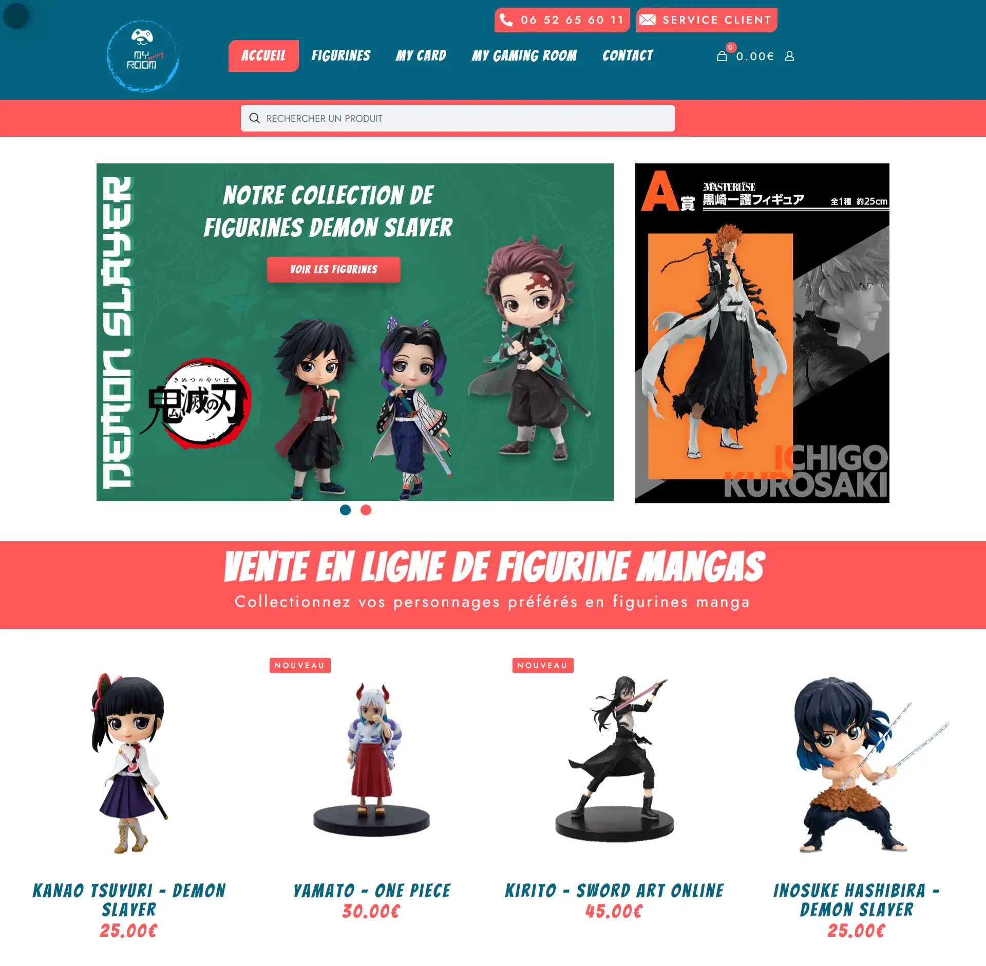 extrait site e-commerce manga