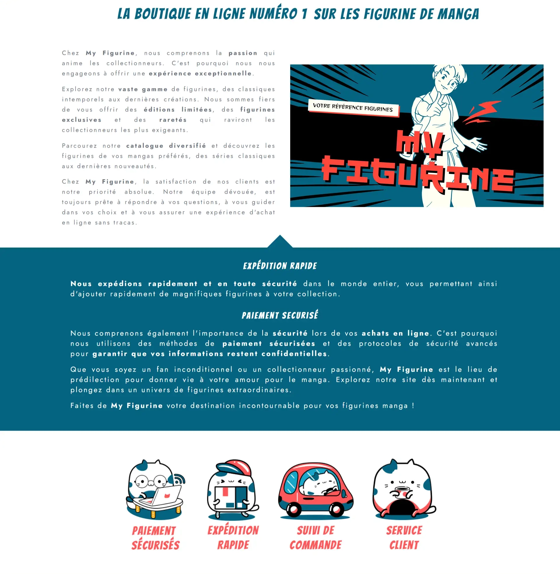 extrait page d'accueil site e-commerce