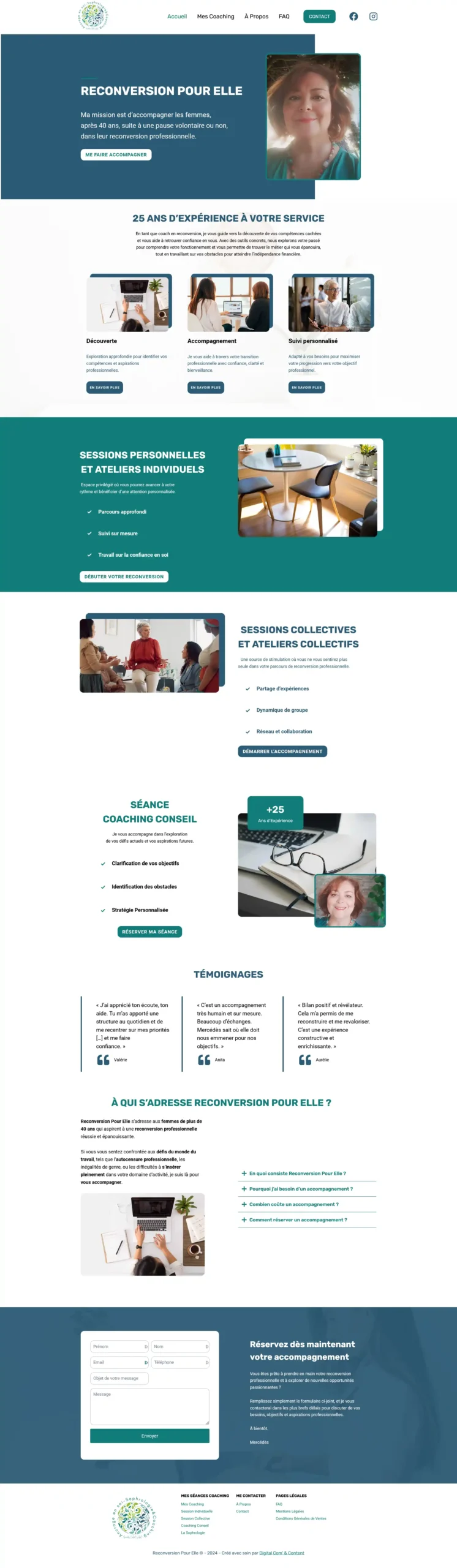 page service site d'un paysagiste